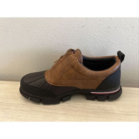Tommy Hilfiger Men Sz 12 Ignite Shooties Natural/Black Zip Water Resistant SIB - Picture 7 of 11